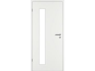 Zimmertür CPL Weißlack ähnlich RAL 9016 glatt LA2-B Vollspan KK1 "STANDARD"
