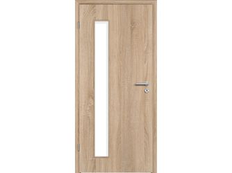 Zimmertür CPL T-Eiche glatt LA2-B Vollspan KK1 "STANDARD"