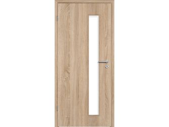 Zimmertür CPL T-Eiche glatt LA2-S Vollspan KK1 "STANDARD"