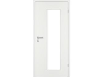 Zimmertür CPL Weißlack ähnlich RAL 9016 glatt LA3-B Vollspan KK1 "STANDARD"