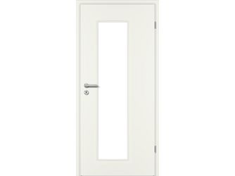 Zimmertür CPL Weißlack ähnlich RAL 9010 glatt LA3-S Vollspan KK1 mit Bodendichtung "STANDARD"