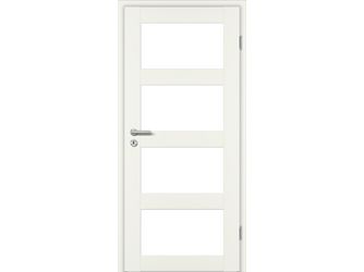 Zimmertür Weißlack ähnlich RAL 9010 STL4/4 LA Float klar MDF KK1 "STIL TYP ST"