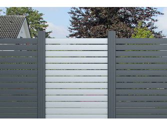 Sichtschutzzaun Aluminium silber "EASY"