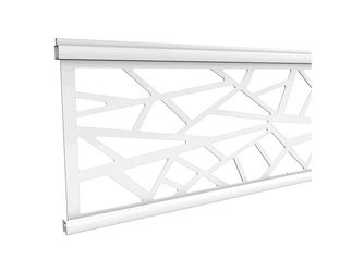 ECOSTECK-Gitterfüllung Design SILBER 20x280x1800mm Aluminium hell eloxiert