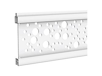 ECOSTECK-Gitterfüllung Kreise SILBER 20x140x1800mm Aluminium hell eloxiert