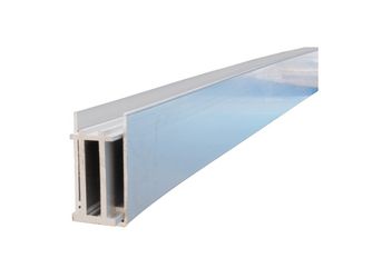 ECOSTECK-Set für Senkrechtmontage Silber Start und Endleiste verstärkt 50/50x24x1655mm Aluminium