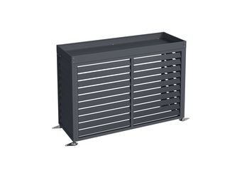 ELIAS Wärmepumpenverkleidung ANTHRAZIT 140x50x102cm mit Pflanzdeckel inkl. Montagematerial