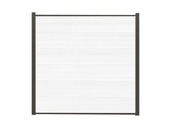 Sichtschutzzaun WPC weiß "ELZE"