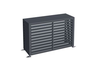 EMIL Wärmepumpenverkleidung ANTHRAZIT 140x50x97cm Stahl verz. pulverbesch. inkl. Montagematerial