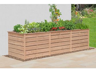 EMMA XXL Hochbeet, Dielen 20x120mm, europäische Lärche 305x103x80cm