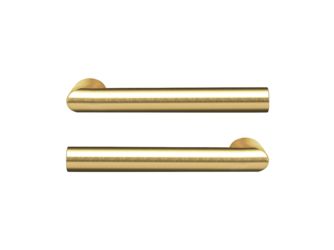 ER37 0DS Griffpaar Verona o. Griffrosette inkl. Stift in Messing matt