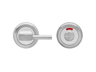 EZ1336 BAD 73, 3-teilige Rosette Bad rot/weiß barrierefrei Edelst. poliert/matt 1 Set