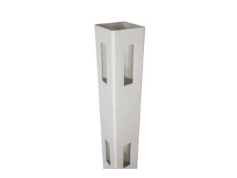 Eck-Pfosten PVC-Weidezaun weiß 127x127x2000mm für 3 Zaunlatten Eck-Pfosten PVC-Weidezaun weiß 127x127x2000mm für 3 Zaunlatten