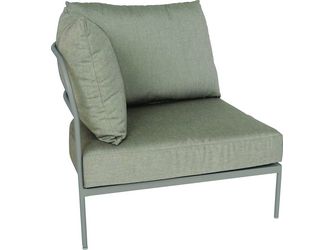Eckelement Coco Lounge Aluminium greige Kissen 100% Polyacryl Muskat
