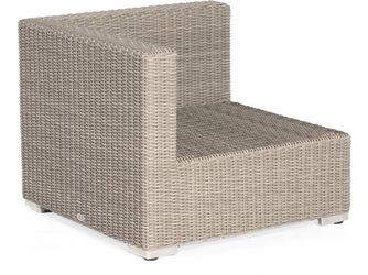 Eckmodul Residence PE-Kunststoffgefl Stone-Grey Aluminiumgestell 1 Sitzer