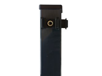 Eckpfosten Rechteckrohr 60x60mm inkl. Klemmhalter und Kunststoffkappe, Anthrazit, 1600mm für 1030mm-Zaun