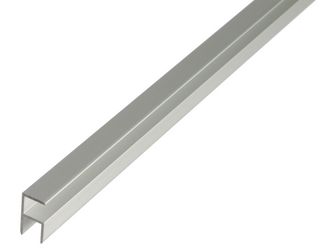 Eckprofil selbstklemmend, Alu silber elox., LxBxHxS 1000x10,9x20x1,5mm