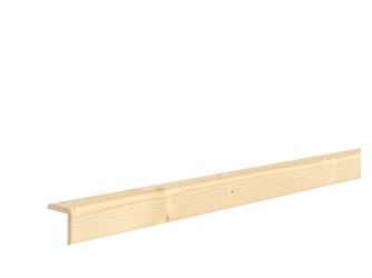 Eckschutzleiste Fichte 28x28x2400mm astig, massiv, roh