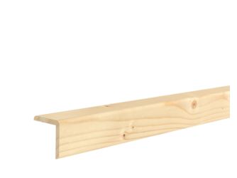 Eckschutzleiste Fichte 45x45x2400mm astig, massiv, roh