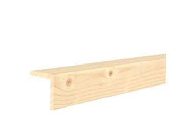 Eckschutzleiste Fichte 57x44x2400mm astig, massiv, roh