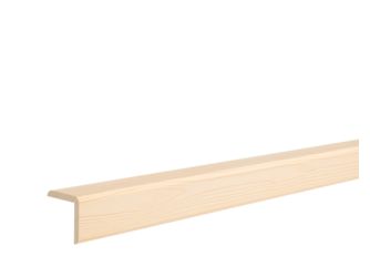 Eckschutzleiste Kiefer 36x36x2400mm astrein, massiv, roh