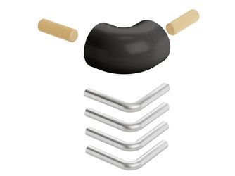 Eckverbindungs-Set "Boston" f. Brüstungsgeländer (90°-Verbindung) - anthrazit