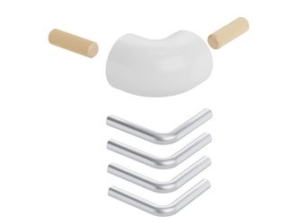 Eckverbindungs-Set "Boston" f. Brüstungsgeländer (90°-Verbindung) - weiß