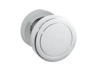 Edelst.knopf Scheibe EK530D R2 74, drehbar zentriert Chrommatt/Edelst. poliert