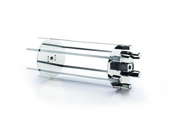 Edelstahl-Schaschlikset für Drehspieß mit 6 Spießen