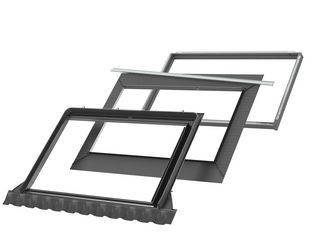 Eindeckrahmen EDWS FFKF06 2000 für Lichtlösung 3-in-1 Ziegel, Alu