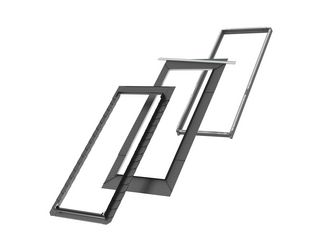 Eindeckrahmen inkl.BDX EDL PK19 2300 für Lichtlösung Dachbalkon GDL