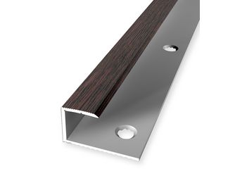 Einfassprofil PF 213H 13mm Aluminium Wenge Holzdekorfolie Einfassprofil PF 213H 13mm Aluminium Wenge Holzdekorfolie