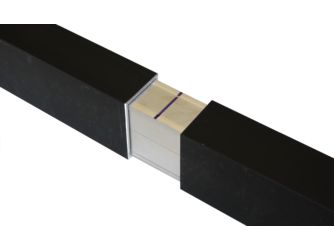 Einschiebling für Alu-Unterkonstruktion 3mm Länge 300mm, Breite: 53,5mm Höhe: 33,5mm, Wandstärke 2mm, 1 Stück