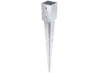Einschlag-Bodenhülse, für Vierkantholzpfosten, feuerverzinkt, 91x91/750mm Einschlag-Bodenhülse, für Vierkantholzpfosten, feuerverzinkt, 91x91/750mm