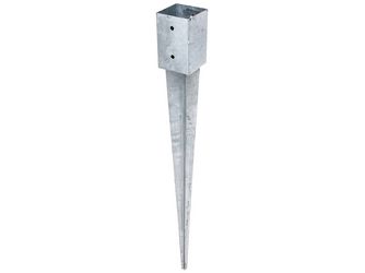 Einschlag-Bodenhülse, für Vierkantholzpfosten, feuerverzinkt, 91x91/900mm Einschlag-Bodenhülse, für Vierkantholzpfosten, feuerverzinkt, 91x91/900mm