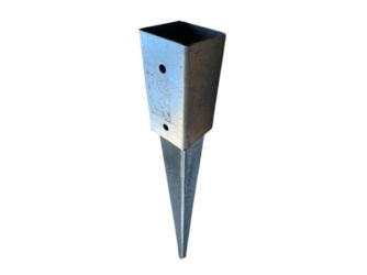 Einschlag-Bodenhülse vierkant feuerverzinkt, Materialstärke ca. 1,8mm, 750x71x71mm