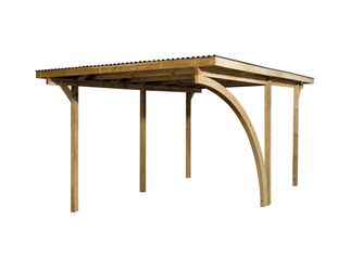 Einzelcarport 606 A Gr.1 mit Rundbogen