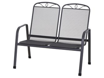 Elda 2er Bank matt-anthrazit Streckmetall matt-anthrazit