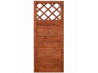 Sichtschutzzaun Douglasie mahagoni lasiert "Amrum"