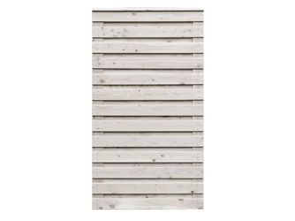 Sichtschutzzaun Douglasie cremeweiß lasiert "Borkum"