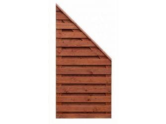 Sichtschutzzaun Douglasie mahagoni lasiert "Borkum"