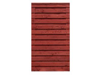 Sichtschutzzaun Douglasie schwedenrot lasiert "Borkum"