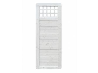 Sichtschutzzaun Douglasie cremeweiß lasiert "Ebstorf"