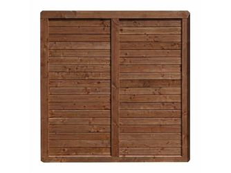 Sichtschutzzaun Douglasie walnuss lasiert "Ebstorf"