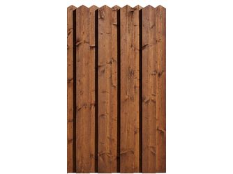 Sichtschutzzaun Fichte mahagoni lasiert "Scheerer"
