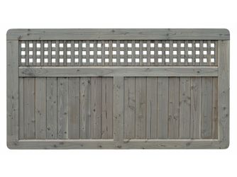 Sichtschutzzaun Douglasie felsgrau lasiert "Herrenhausen"