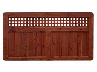 Sichtschutzzaun Douglasie mahagoni lasiert "Herrenhausen"