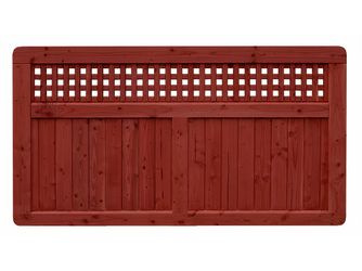 Sichtschutzzaun Douglasie schwedenrot lasiert "Herrenhausen"