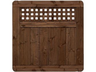 Sichtschutzzaun Douglasie walnuss lasiert "Herrenhausen"