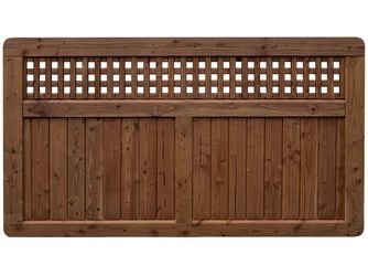 Sichtschutzzaun Douglasie walnuss lasiert "Herrenhausen"